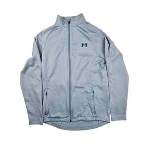 Under Armour Women Blue Long Raglan Sleeve Full Zip Zipper Pocket Loose Jacket S